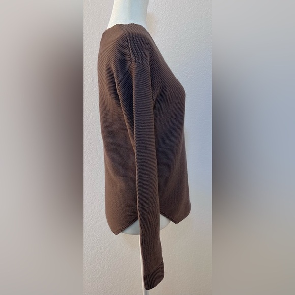 Wilfred Free Mauve 100% Merino Wool Waffle Knit Vneck Sweater Size XXS - Picture 2 of 8